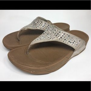 Fitflop Sandals Rhinestones Shimmer Size 7